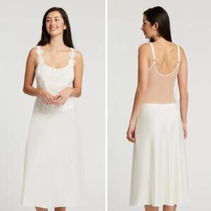 RYA COLLECTION Beloved White Gown Slip Dress Size Medium